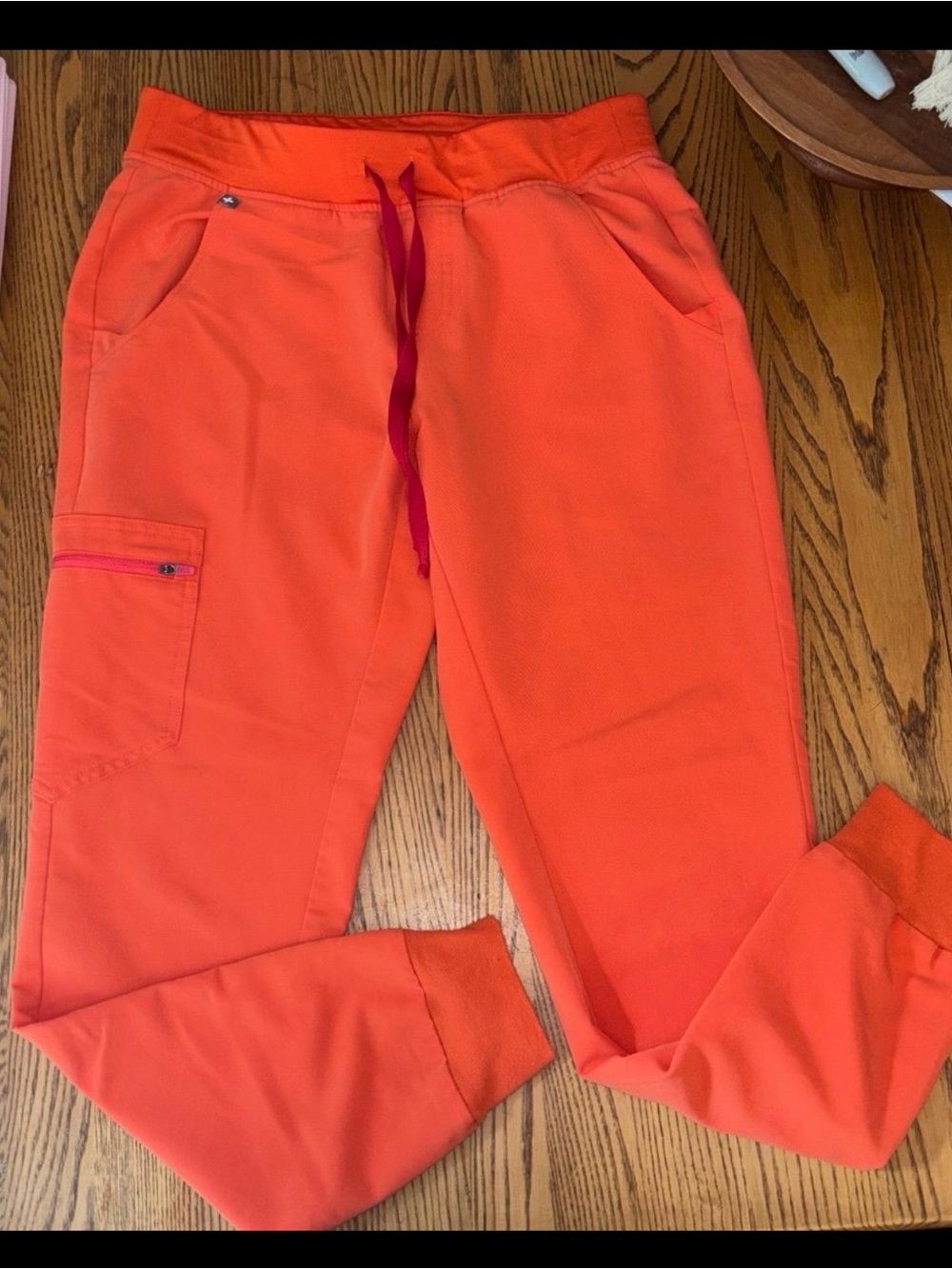 Figs Women's Bright Orange Drawstring Joggers